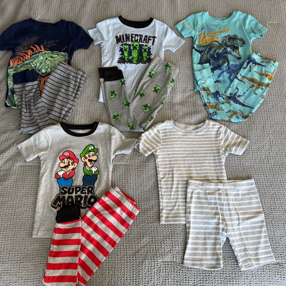 Carter's Kids Pajama Set - Gray, Red, Green, Blue